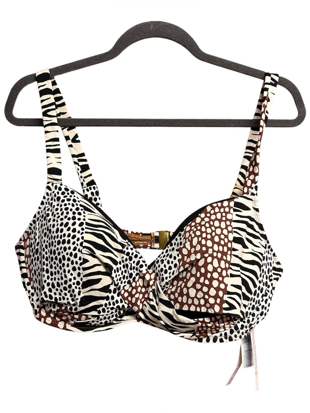 Bleu Rod Beattie Animal Print Wire Bikini Top NWT